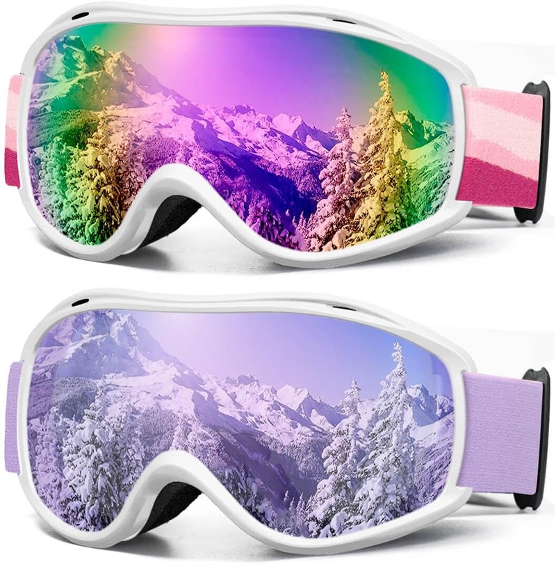 AVV Store Ski Goggles UV Protection, Anti-Fog Snowboard Snow Goggles OTG for Men Women Adults & Youths - Image 1